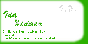 ida widmer business card